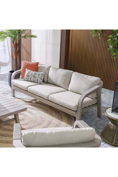 Danube Home Manchester Hills 5-Seater Sofa Set – Beige Luxury Living Room Set