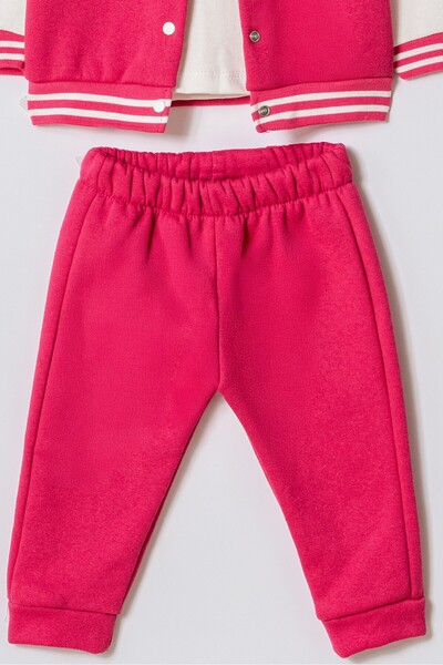 Chicsy Baby Kız Bebek Nakışlı 3’lü Mevsimlik Takım