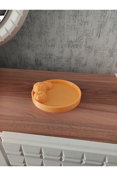 3DESIGNWORLD & STILORA Decorative Orange Pumpkin Plate