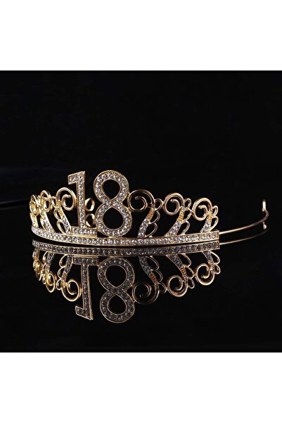 Dharst Coronita Aurie din metal "18" - 14 x 4 cm