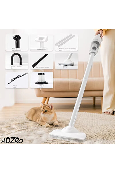 JB Aspirator portabil JB-168, putere 120W, silentios, alimentare USB, alb