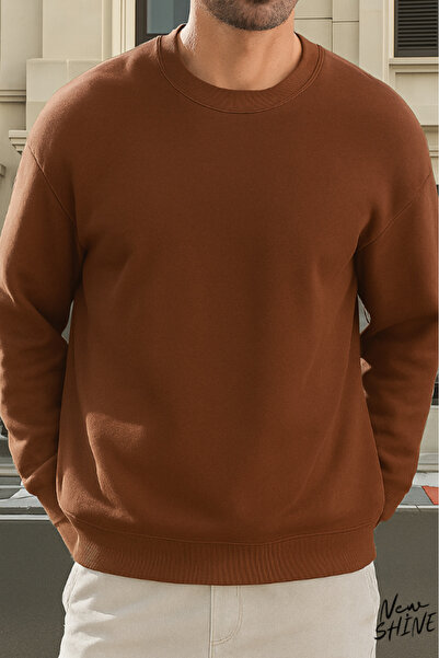 New Shine سويت شيرت بياقة دائرية غير مطبوع