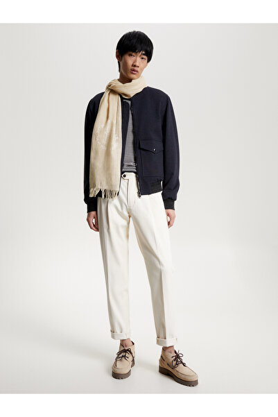 Tommy Hilfiger Men Natural Monogram Print Woven Scarf