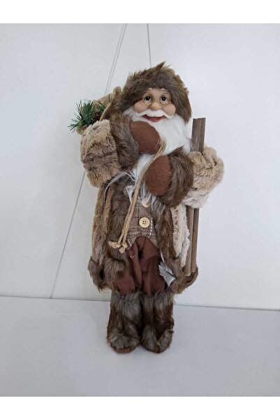 Astaş Christmas Santa Claus in Brown Dress 45 cm