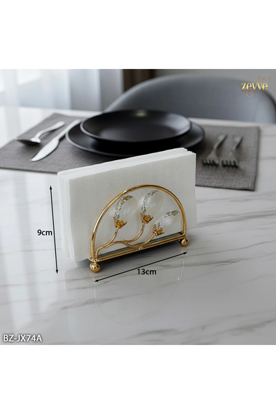 Hinora Damla Stone Model Metal 2-Piece Napkin Holder 13X9X5Cm