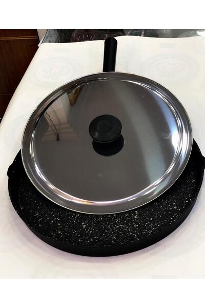 AKPA Double Whistling Steel Lid Cast Iron Fish Pan 32 cm