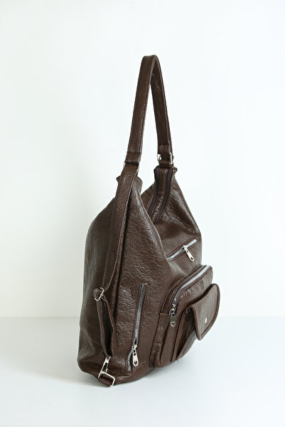 byFOX Fashion Casual 6-Compartment Small Pocket Backpack with Shoulder Strap Width: 39 cm Length: 37 cm Bottom: 11 cm