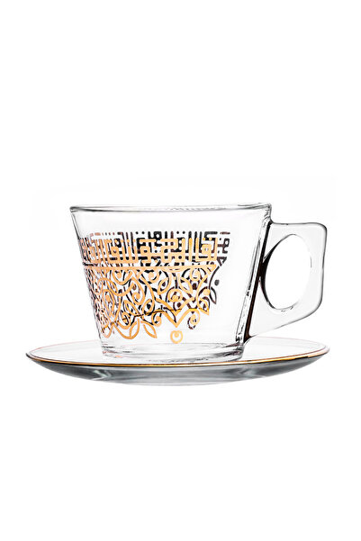 Dimlaj طقم شاي زجاجي شافا CB/12-ذهبي