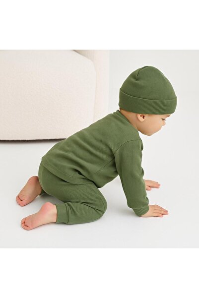 Esterella Baby Boy - Child Ribbed Knit Top and Bottom Sets / Beret Baby Boy-Child Set / Children's Set with Hat