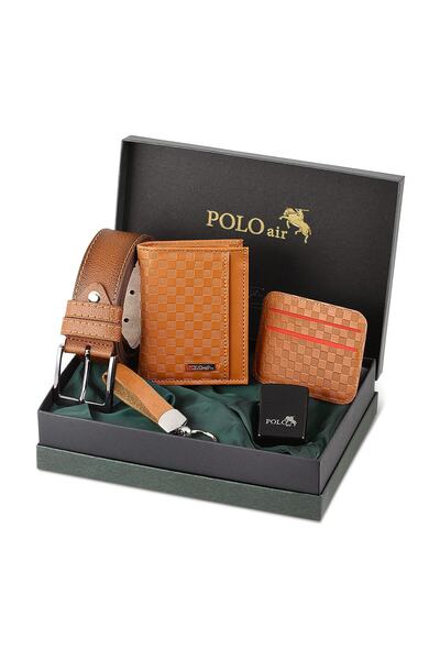 ODN Checkerboard Pattern Wallet Self-Card Holder Belt Keychain Lighter Combin...