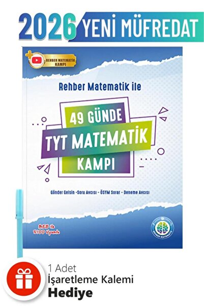 REHBER MATEMATİK YAYINLARI Tonguç H 49 Günde Tyt Matematik Kampı + Hediyeli