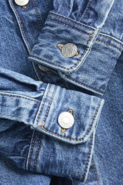 JJXX Cămașă albastră din denim pentru femei/fete (Cod model: 12283022)