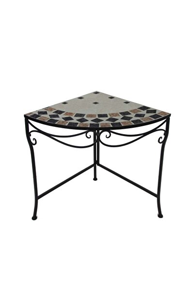 Danube Home Metal & Mosaic Corner Table 60×60×75 cm – Elegant Patio Side Table & Plant Stand, Elegant Design