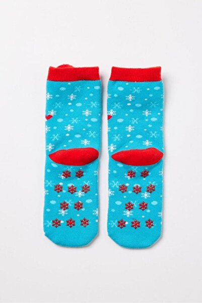 BONY SOCKS Дамски новогодишни тематични чорапи, сини