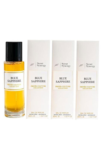 Scent Synergy عبوة من 3 عطور بلو سافير أو دو برفيوم، حجم صغير، تركيز عالي، يد...
