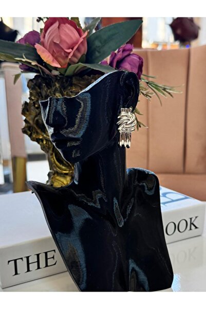 My Life Accessory Knot Model Silver Steel Earrings Elegant and Stylish Design