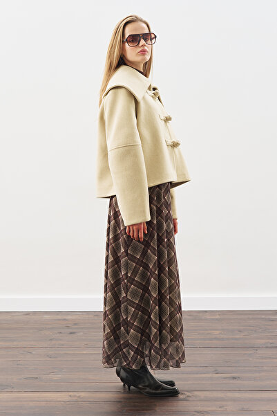 Manuka Isabel Kisa Kaşe Ceket Adaçayi