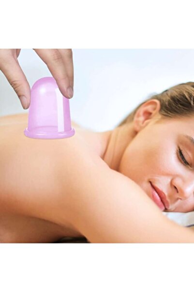 varioshop massage set with roller and 4 silicone suction cups, vacuum massage, pink