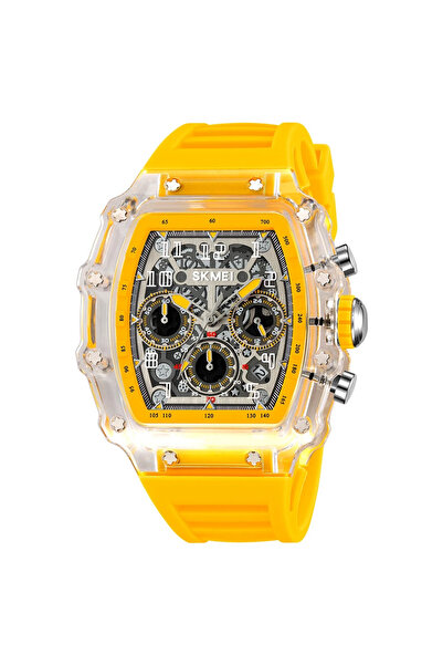 Skmei 2305 Yellow Men's Watch – Multiple Functions, Fashion Design, Stopwatch, Alarm, 5ATM