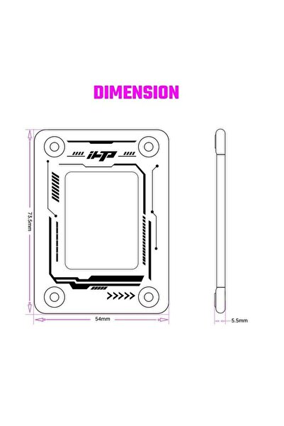 Generic دعامة تثبيت تصحيحية لإطار وحدة المعالجة المركزية LGA1700 لمعالجات Intel من الجيل 12/13/14