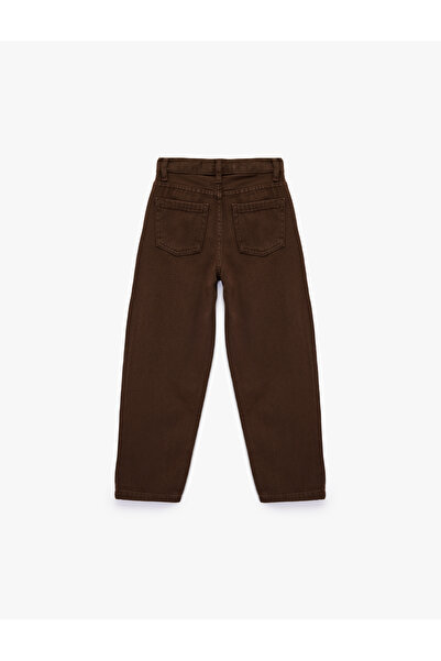 Koton Βαμβακερό τζιν παντελόνι με κανονικό κούρεμα με τσέπες