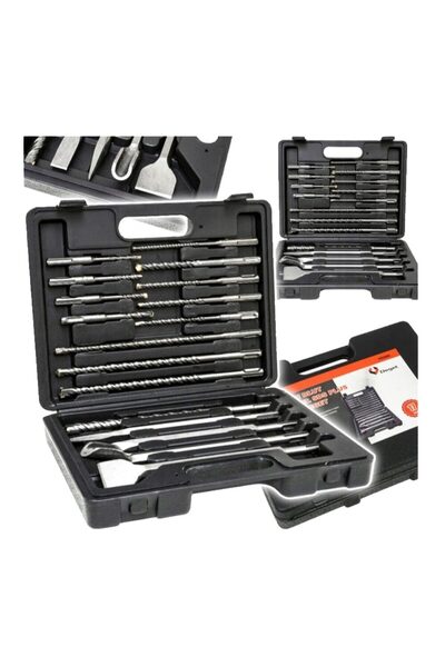 VERKE Trusa dalti si burghie, 17 elemente,