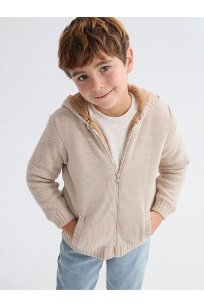 LC Waikiki سترة تريكو للأطفال من LCW Kids بغطاء رأس