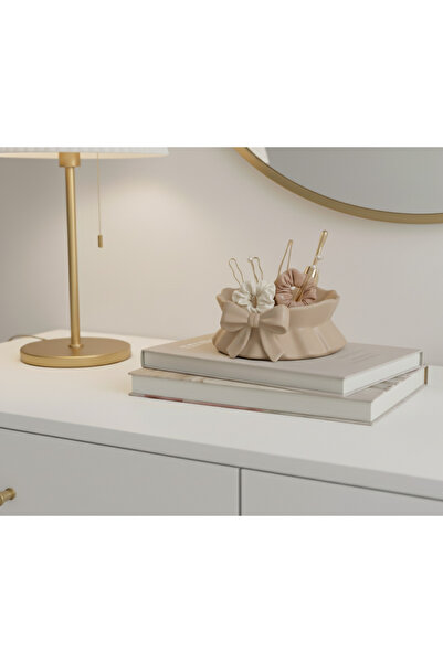 Kafs Store Dekoratif Fiyonk Detaylı Takı ve Aksesuar Organizeri – 12 cm-12 cm...