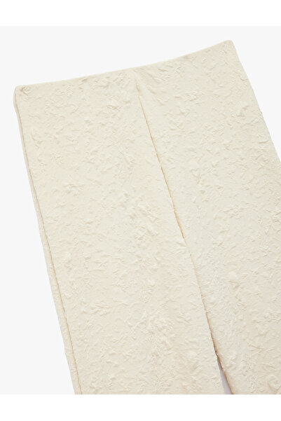 Koton Straight Wide Leg Textured Palazzo Pants