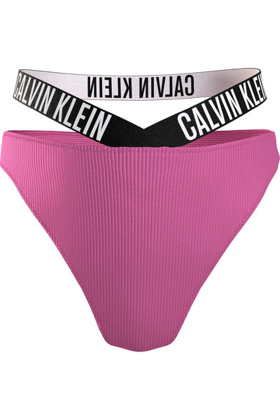 Calvin Klein Women Pink Polyamide High Leg Cheeky Bikini Brief