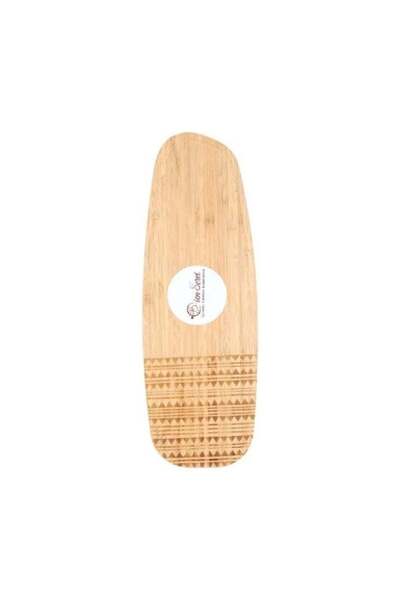 Bamboo Long Serving Platter – Tribal Etching – Slim Design
