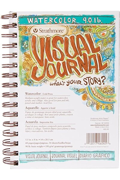 Strathmore Visual Journal: Watercolor 5.5 x 8 in, 90 lb, 68 pages