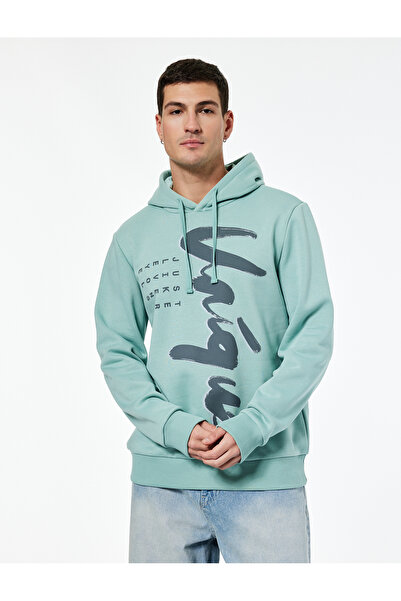 Koton Long Sleeve Printed Hooded Sweatshirt