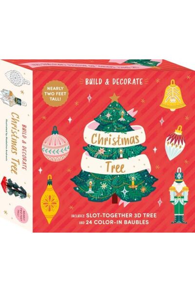 KADDO Build & Decorate: Christmas Tree (Includes slot-together 3D tree & 24 colour-in baubles)