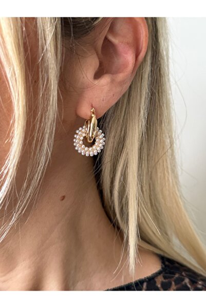 Rossetto Atelier Mini Pearl Imported Hoop Earrings