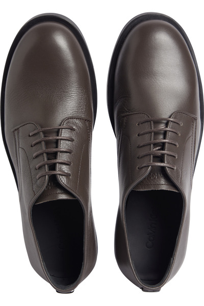 Calvin Klein Men Brown Leather Derby Shoes