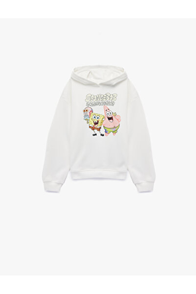 Koton Spongebob Printed Long Sleeve Licensed Hooded Sweatshirt