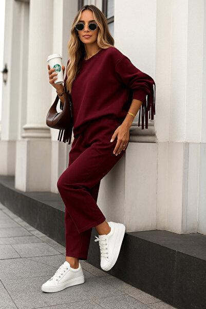 adorashop Trening cu franjuri pentru femei 3535 – Confort și eleganță boho-chic pentru orice ocazie