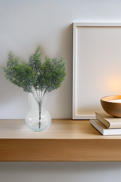 Yapay Çiçek Deposu Yapay Orjinal Çam Dalı Demeti 40 cm Açık Yeşil