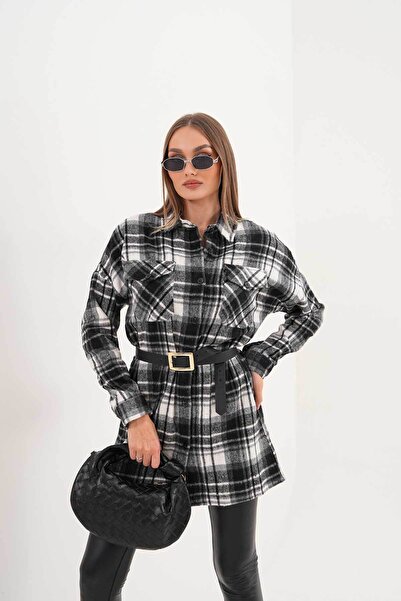 Polologin Butik Women's Black and White Striped Araboy Sports Shirt