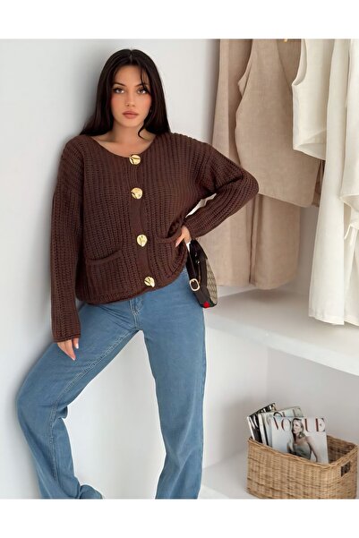 Noa Noa Pocket Detailed Knitwear Thessaloniki Knitted Cardigan