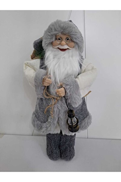 Astaş Christmas Santa Claus in White Grey Dress 45cm