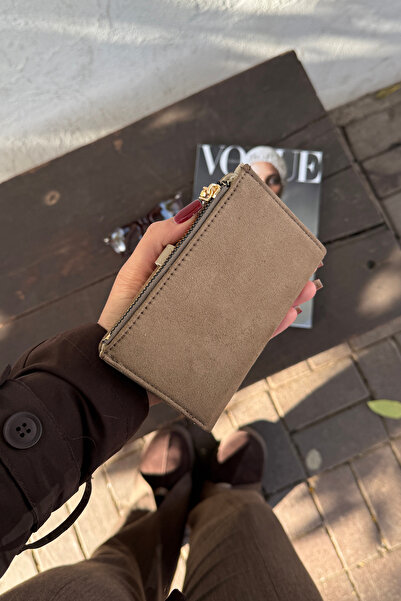 La La'Graccio Paris La'Graccio Paris Women's Day Suede Wallet Dark Mink Suede