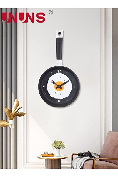 Generic ساعة حائط إبداعية من UNUNS، ساعة حائط ثلاثية الأبعاد على شكل مقلاة، ديكور مطبخ على شكل وعاء بيض مقلي