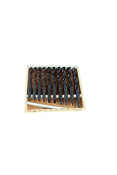 Silver Set of 10 metal drill bits MK2, 1435-23 mm,