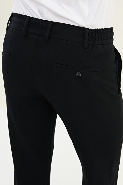 Mcr Düz Slim Fit Drawstring Waist Elasticated Men's Trousers Dark Navy - 38343.25K