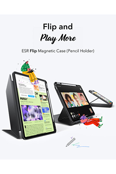 ESR iPad Air 13 M2-M3 (2025) Flip (Pen Control) Case