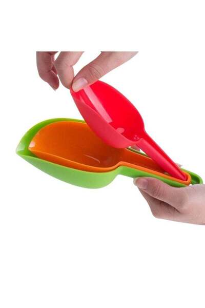 Premium مجموعة ملاعق قياس بلاستيكية ملونة - تصميم متداخل للمطبخ والخبز