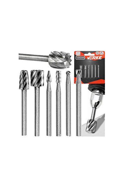 VERKE Set 6 freze pentru aluminiu si otel 3.2 mm, HSS,