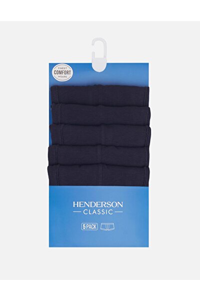 Henderson Men's Classic Boxer Shorts 5-Pack Set Briefs Underwear Cotton & Elastane Waistband Logo | Effort